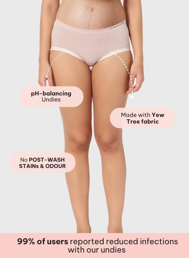 Intimate Queen Yew Tree Bae Maternity Briefs – Silky Soft, Antibacterial Calm, Full-Coverage Comfort for Bump & Skin - Image 3